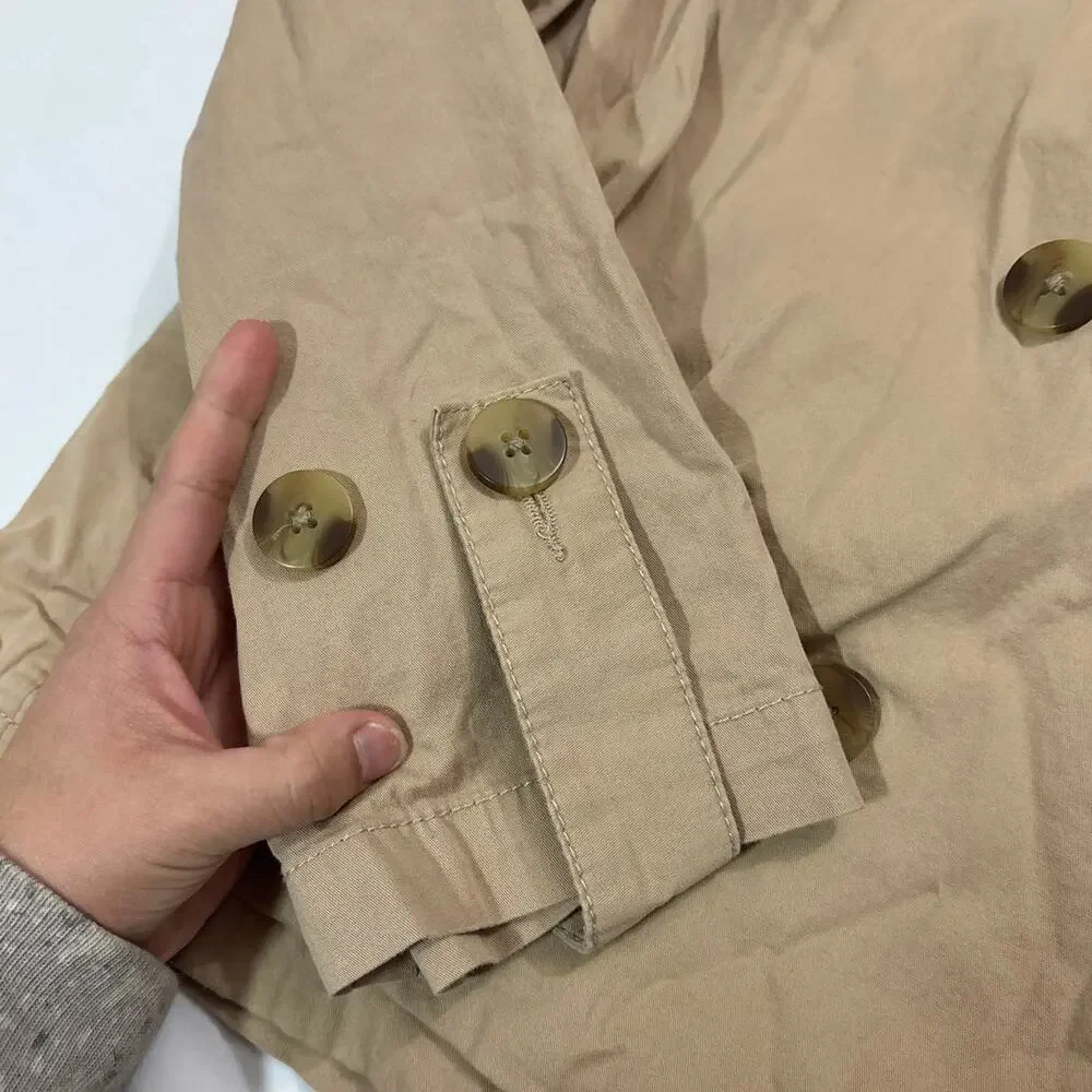 Pact Women’s Medium Boulevard Brushed Twill Double Breasted Light Jacket Cotton
